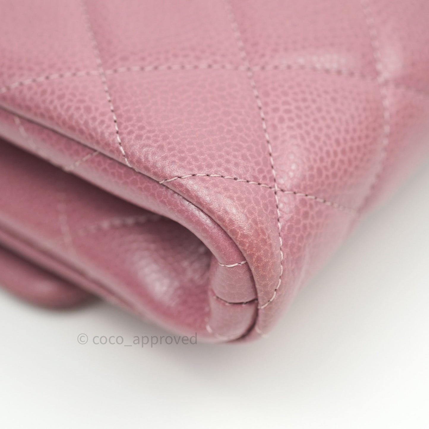 Chanel Quilted Clutch with Chain Pink Mauve Ruthenium Hardware
