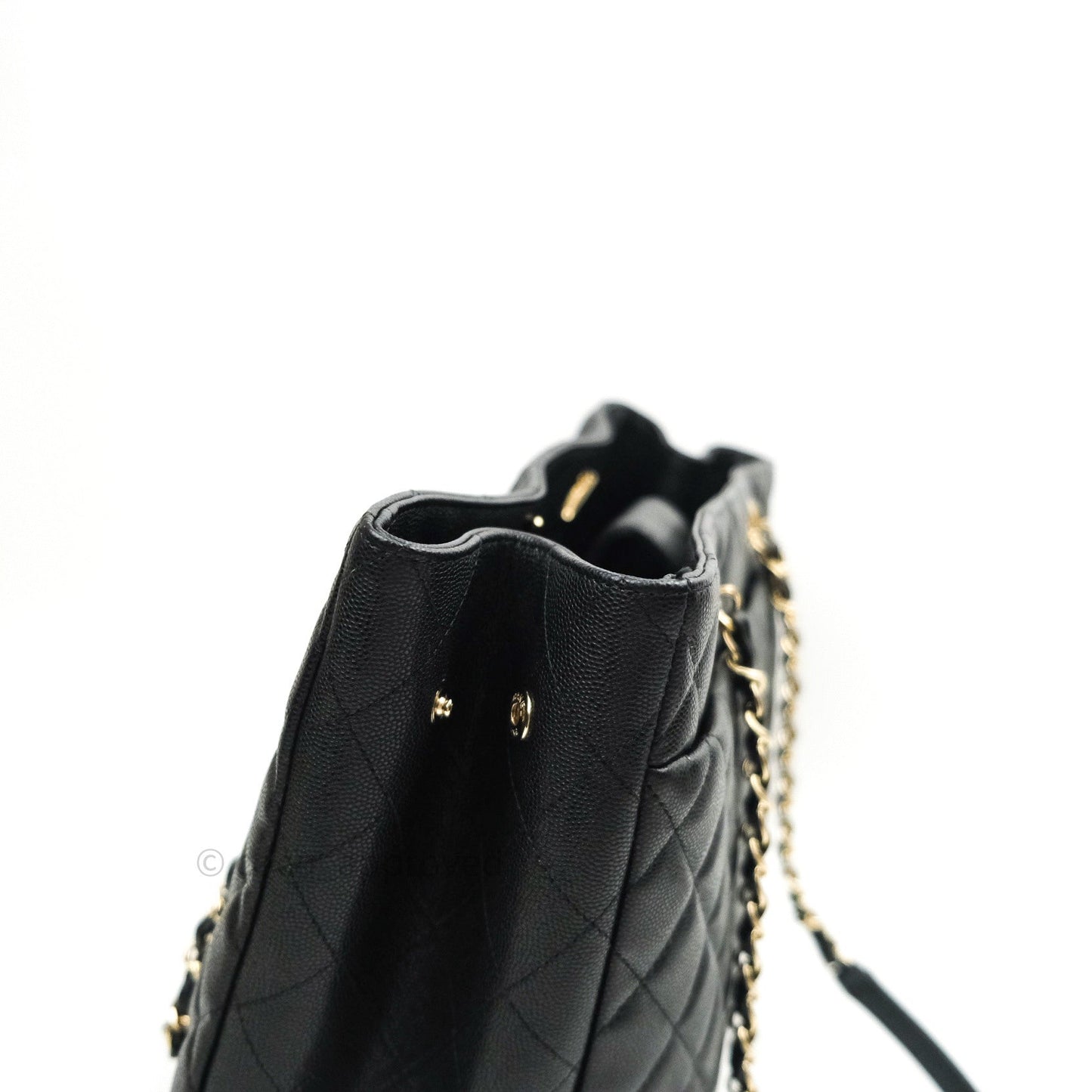 Chanel Quilted Timeless Tote Black Caviar Gold Hardware