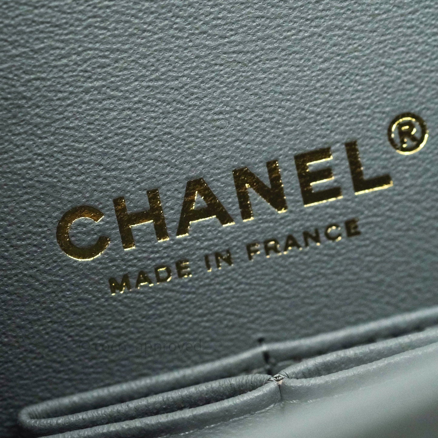 Chanel Classic Small S/M Flap Grey Caviar Light Gold Hardware