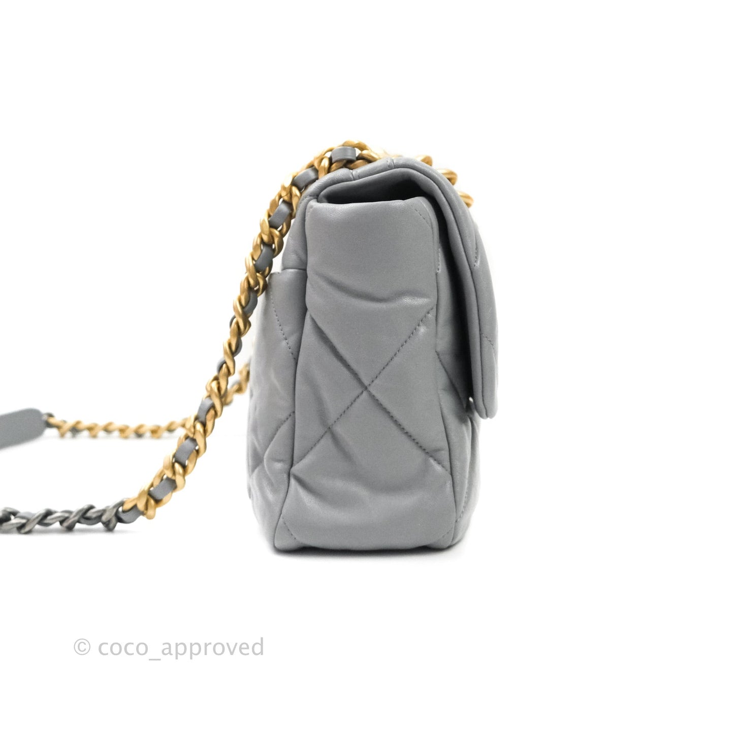 Chanel 19 Medium Grey Mixed Hardware Lambskin