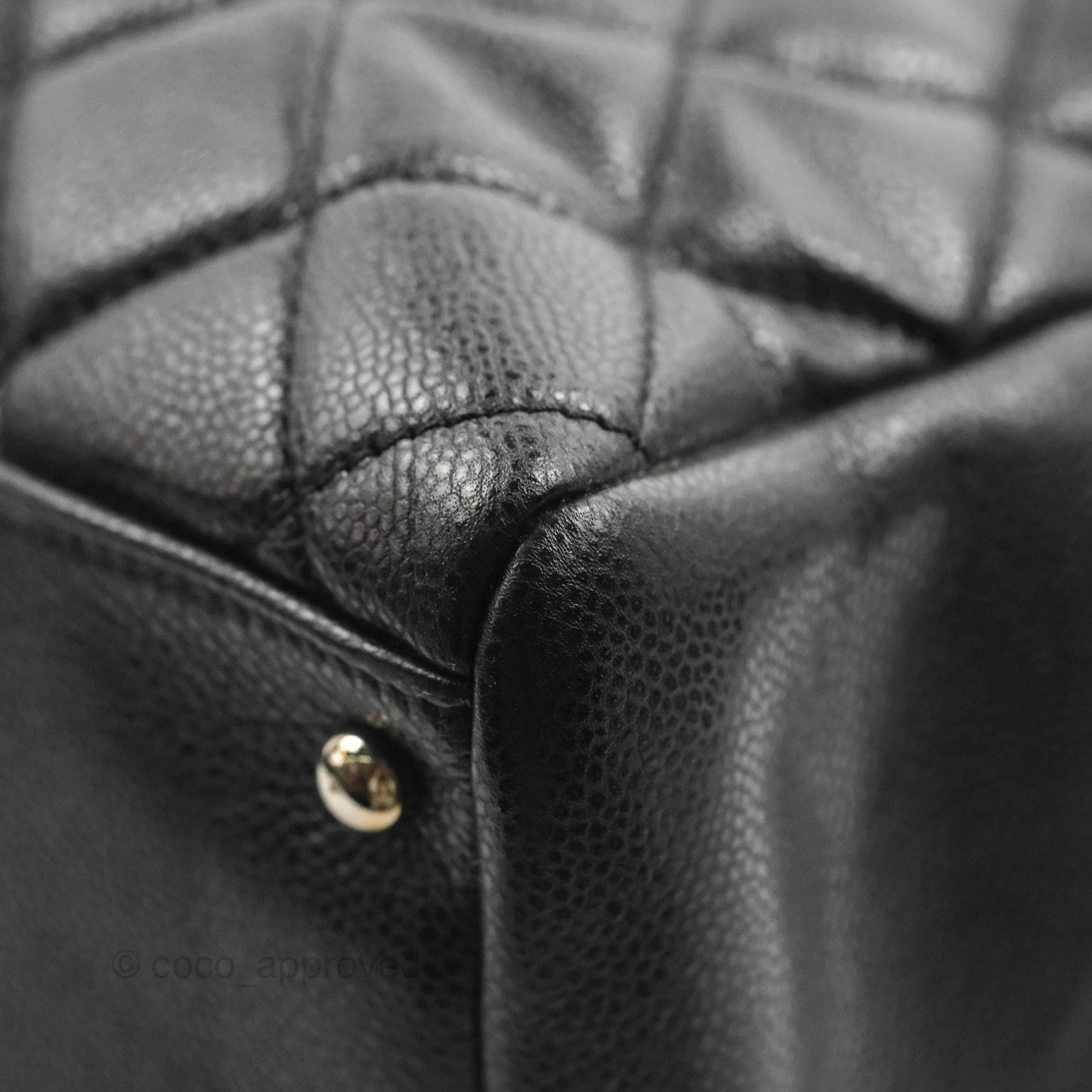 Chanel XL Shopping Tote Black Caviar Silver Hardware
