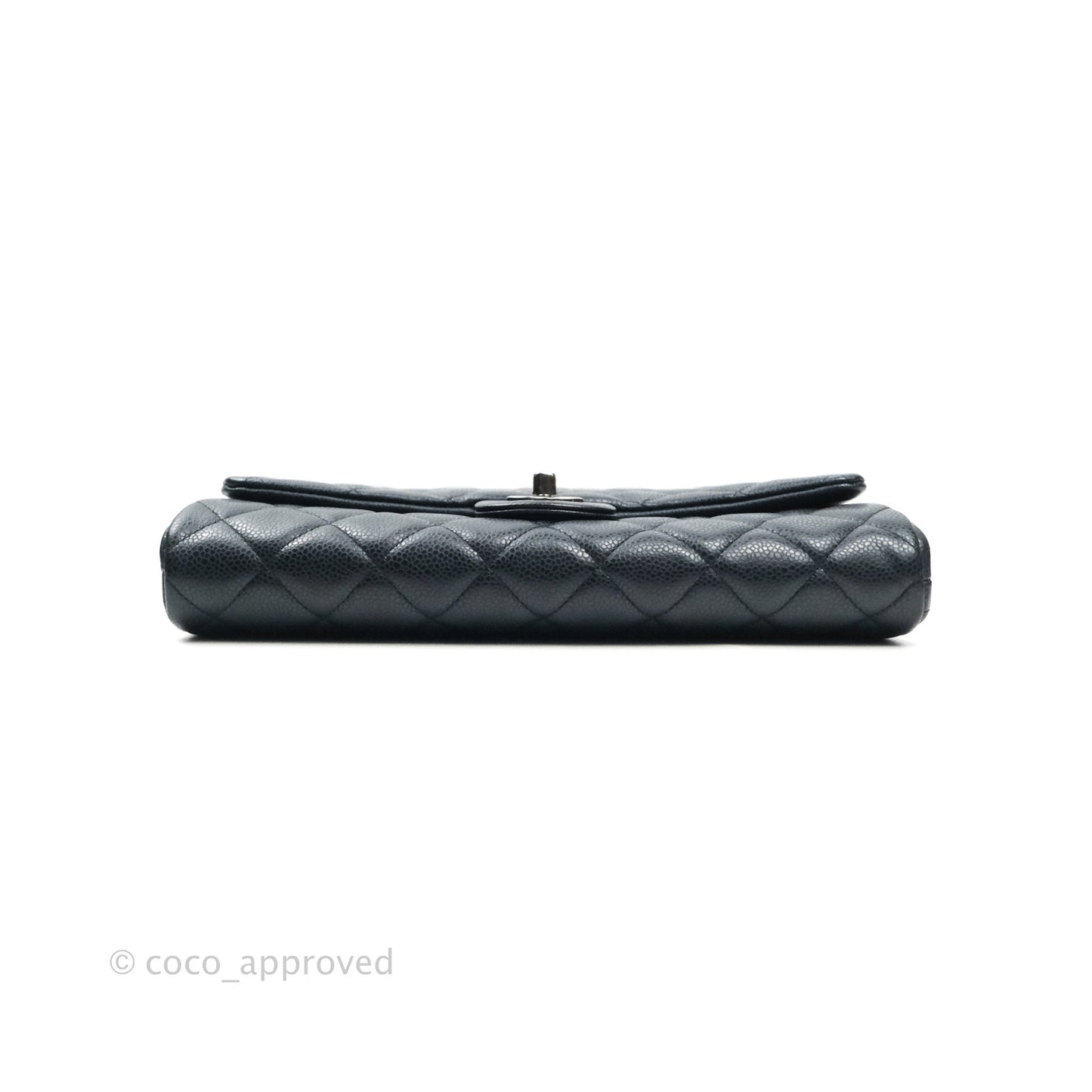 Chanel Quilted Clutch with Chain Dark Navy Ruthenium Hardware