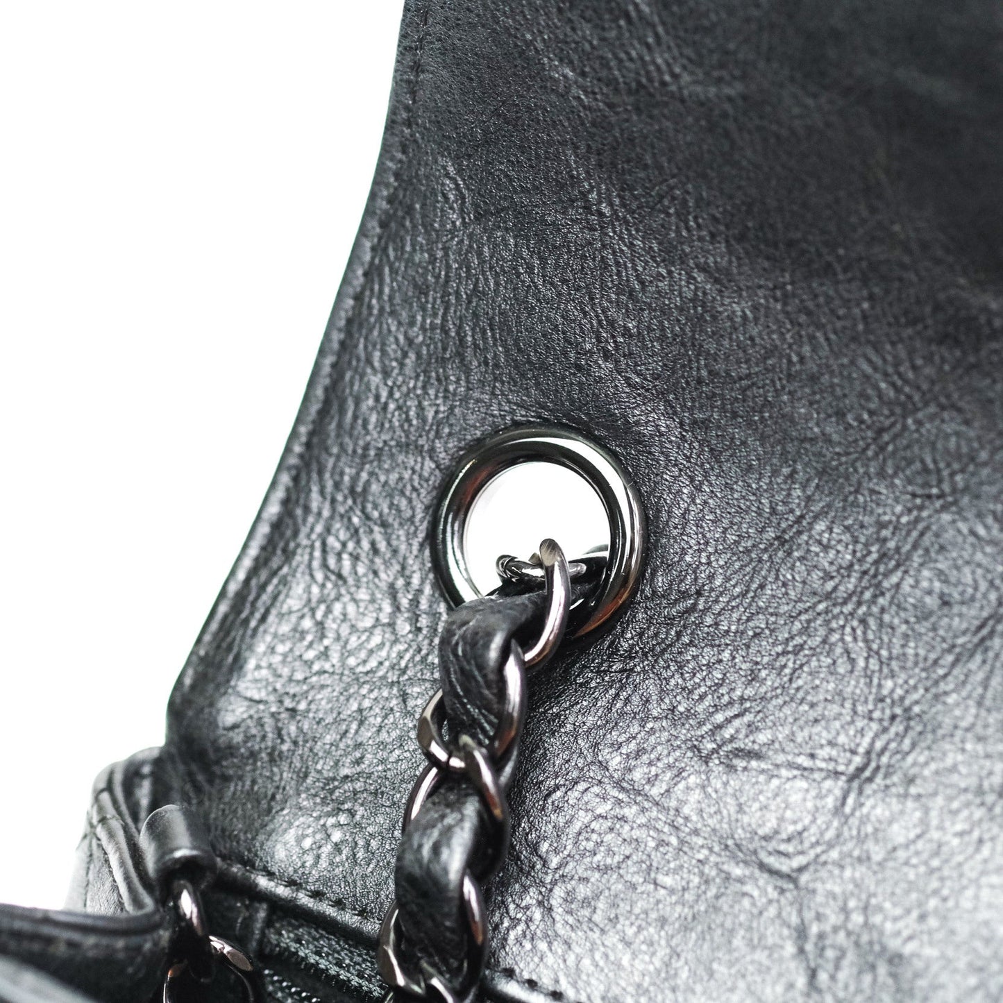 Chanel Quilted Mini Rectangular Flap So Black Crumpled Calfskin