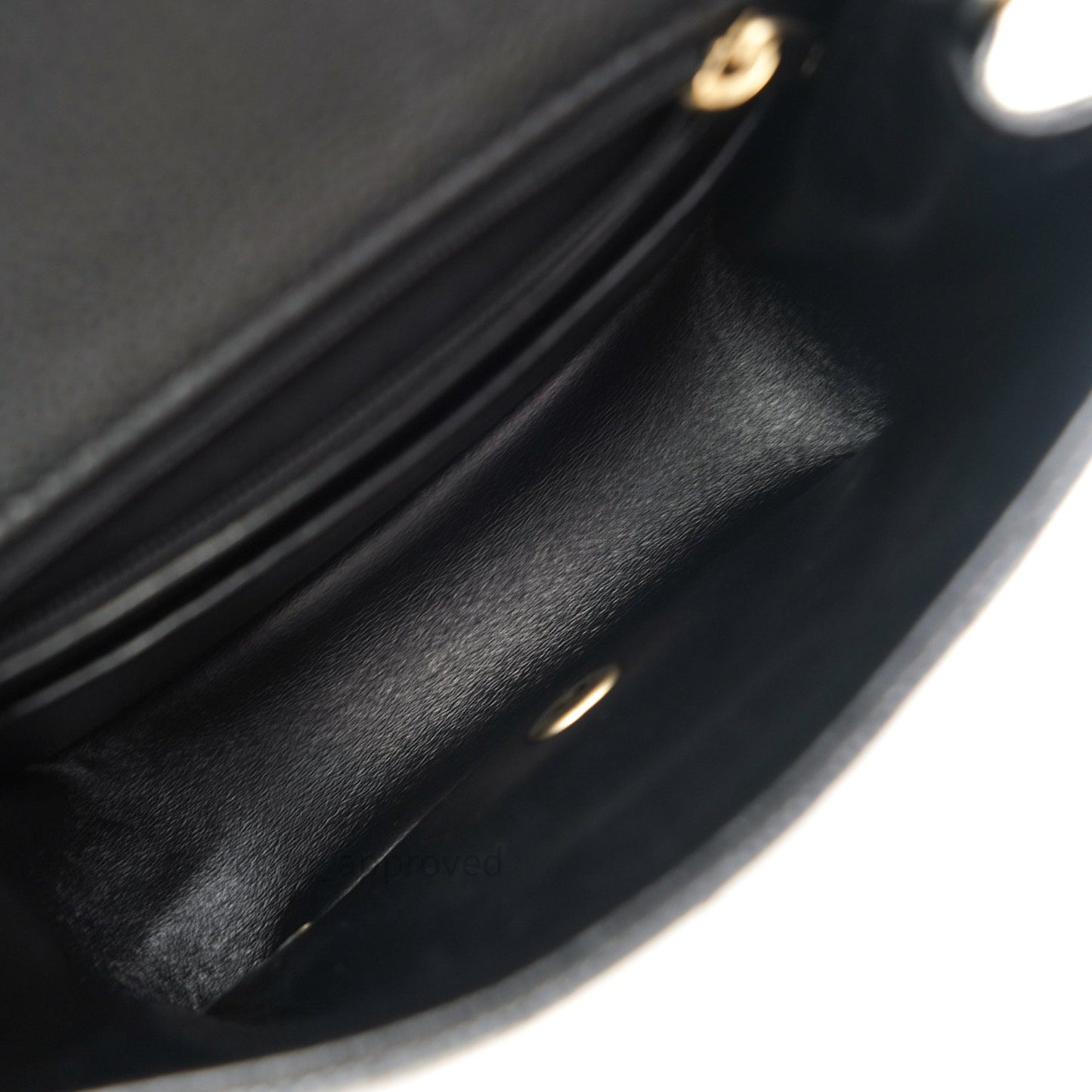 Chanel Mini Square Dark Gray Caviar Gold Hardware