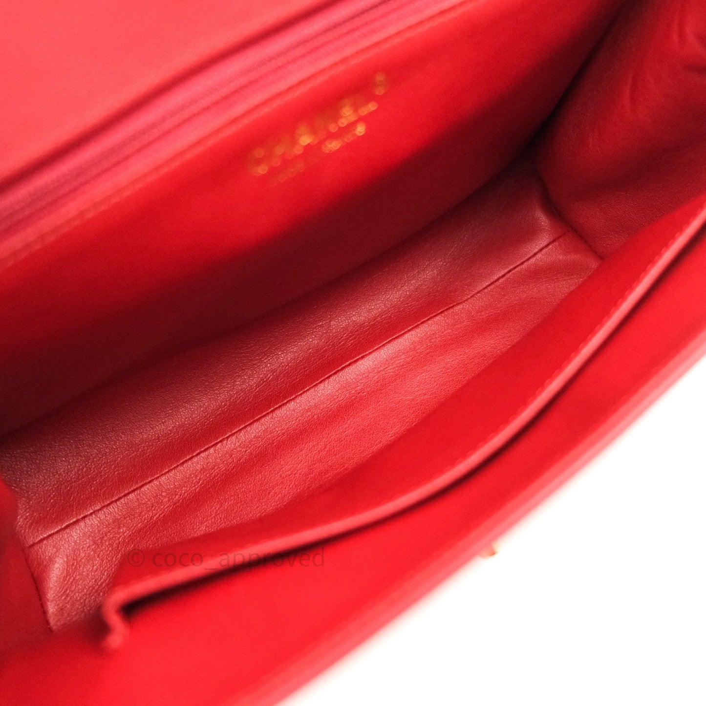 Chanel Quilted Chevron In The City Bag Red Calfskin Gold Hardware