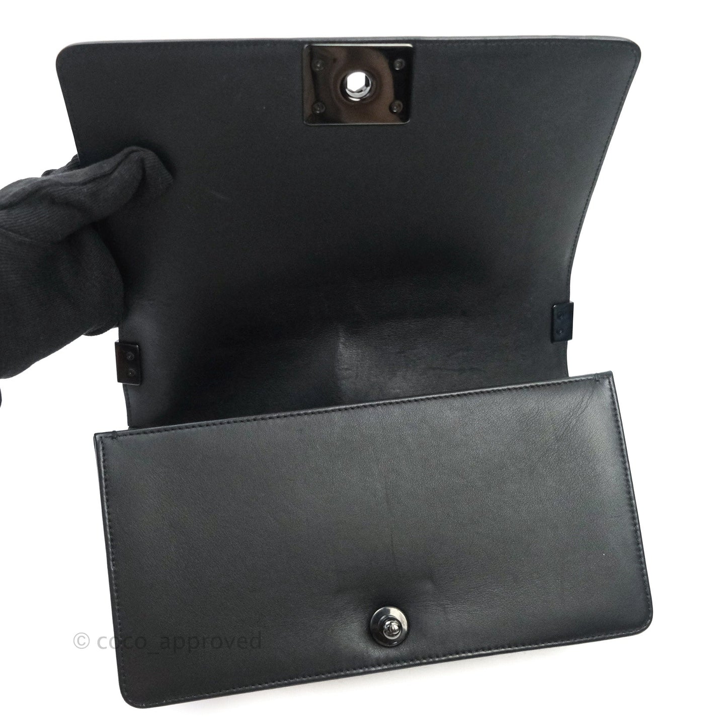 Chanel Quilted Medium Calfskin Boy Flap So Black Hardware