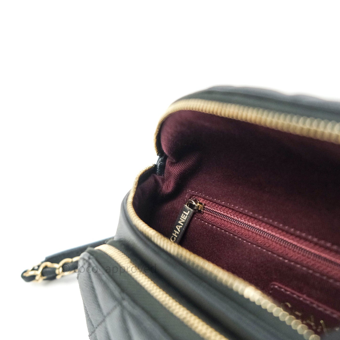 Chanel Quilted Business Affinity Waist Belt Bag Black Caviar Gold Hardware