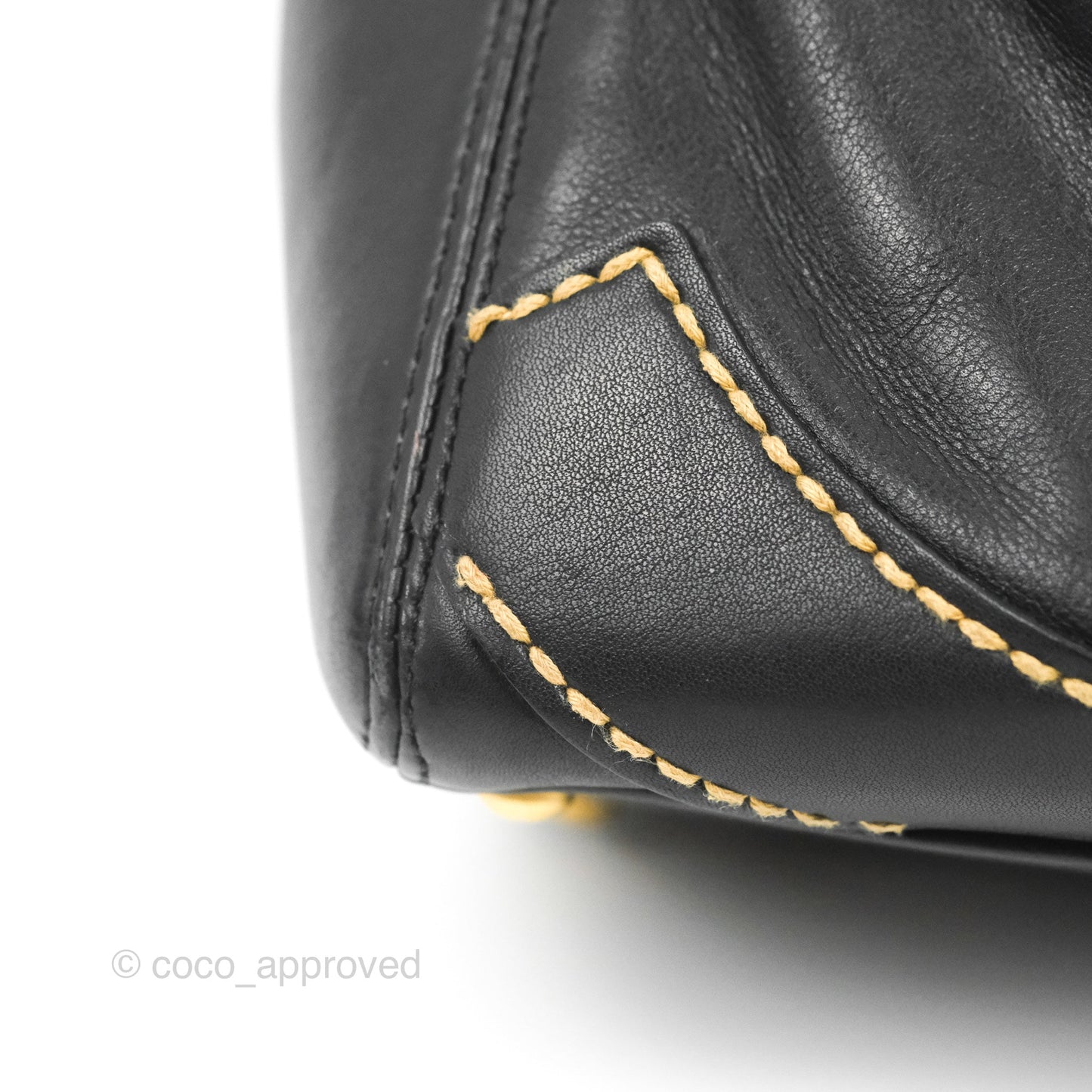 Chanel Vintage CC Shoulder Bag Black Calfskin