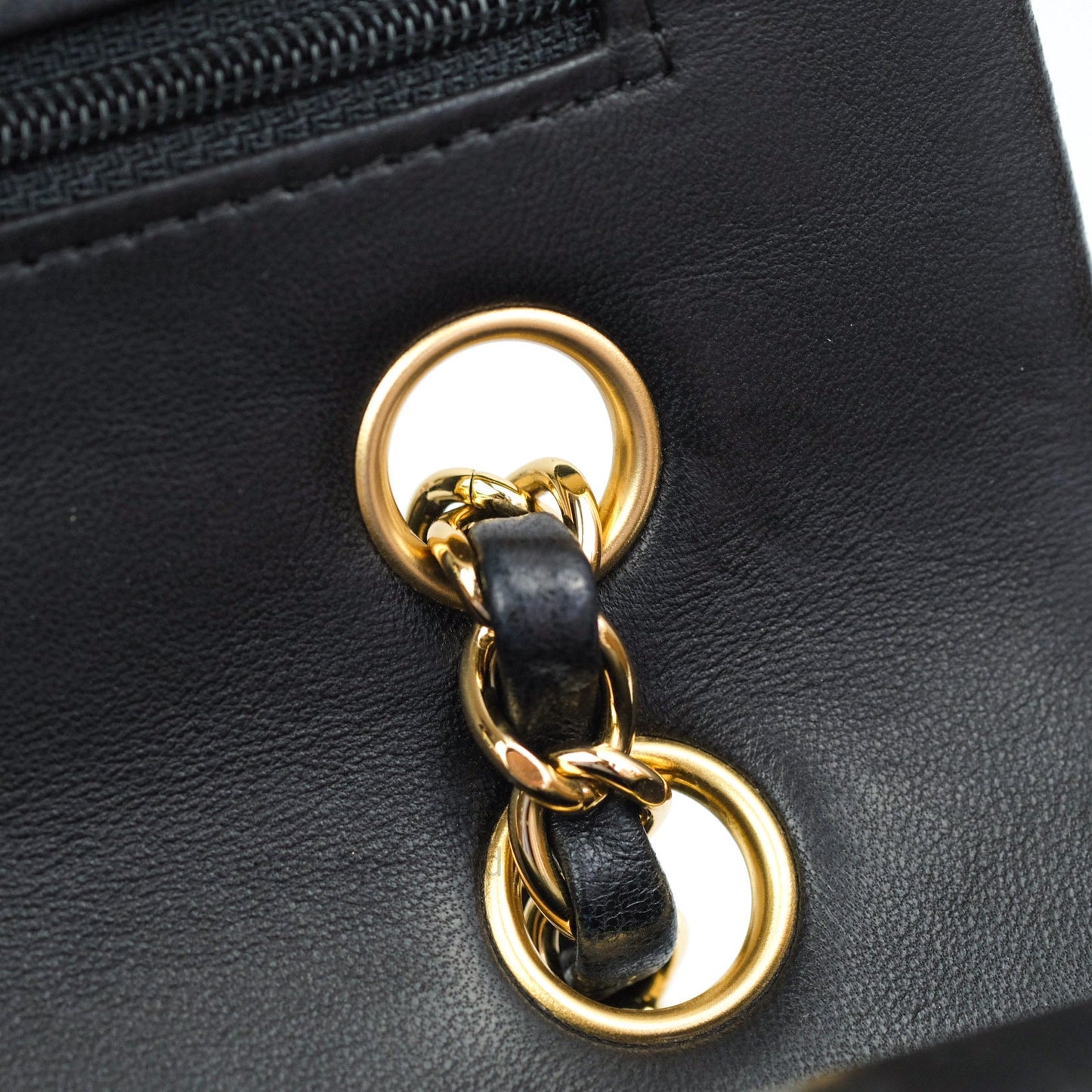 Chanel Classic M/L Black Lambskin Gold Hardware