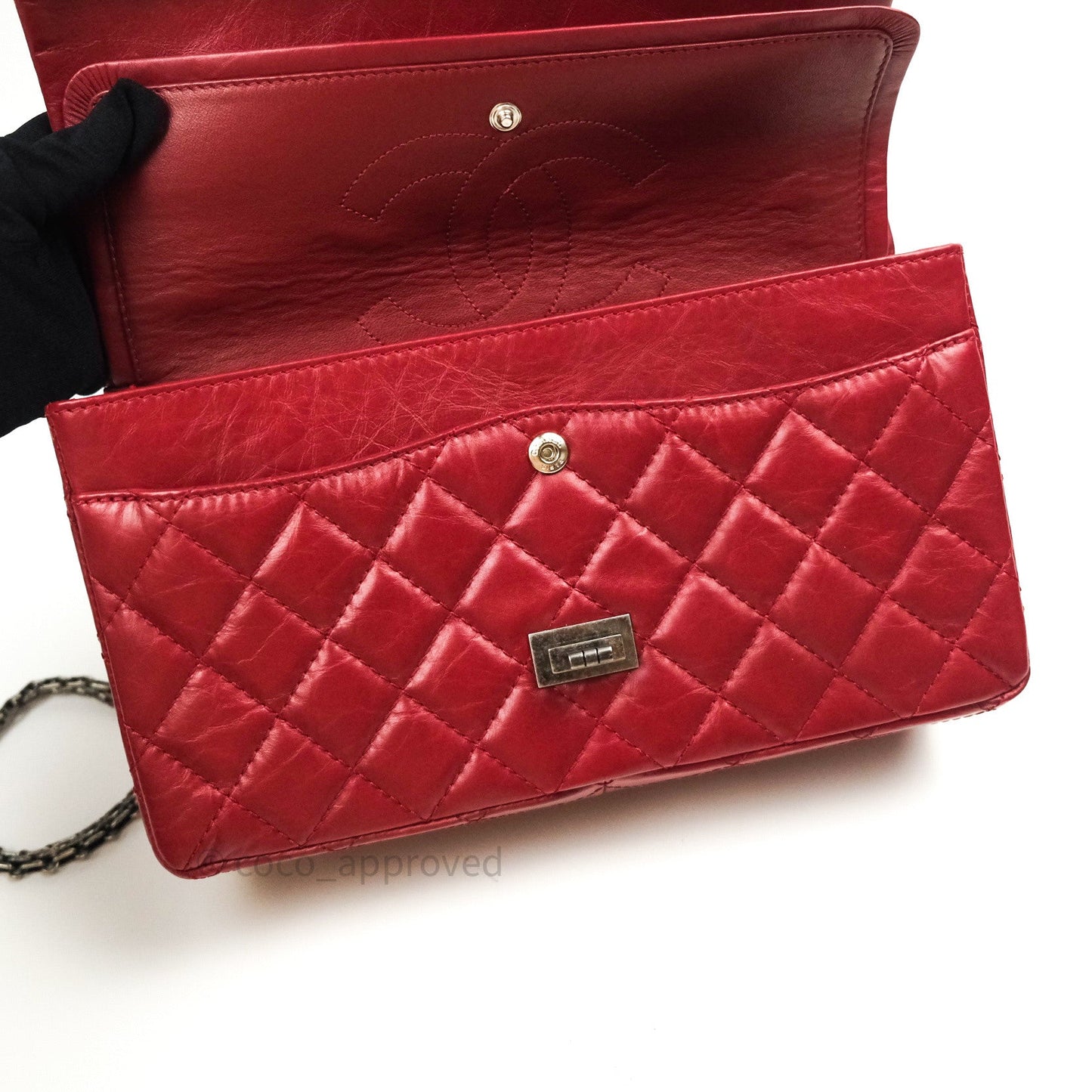 Chanel Reissue Quilted Aged Calfskin Dark Red Ruthenium Hardware 226
