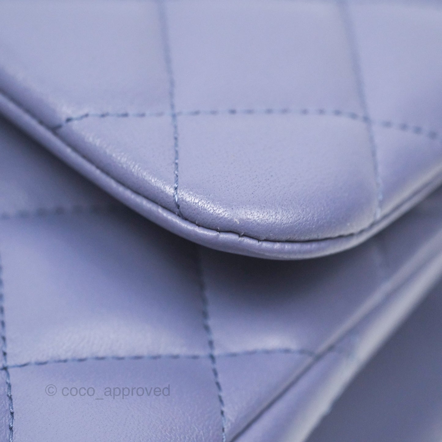 Chanel Jumbo Double Flap Lavender Blue Lambskin Silver Hardware⁣⁣