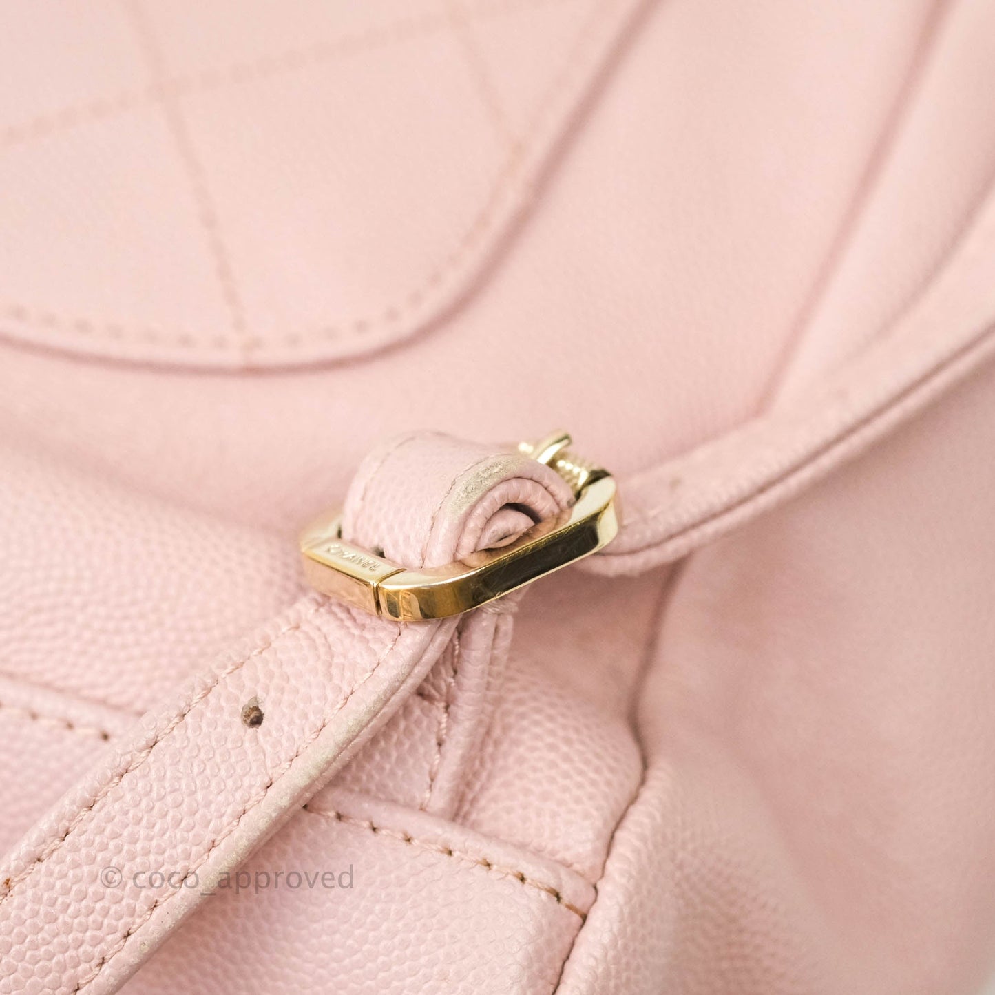 Chanel Quilted Business Affinity Backpack Pink Caviar Gold Hardware