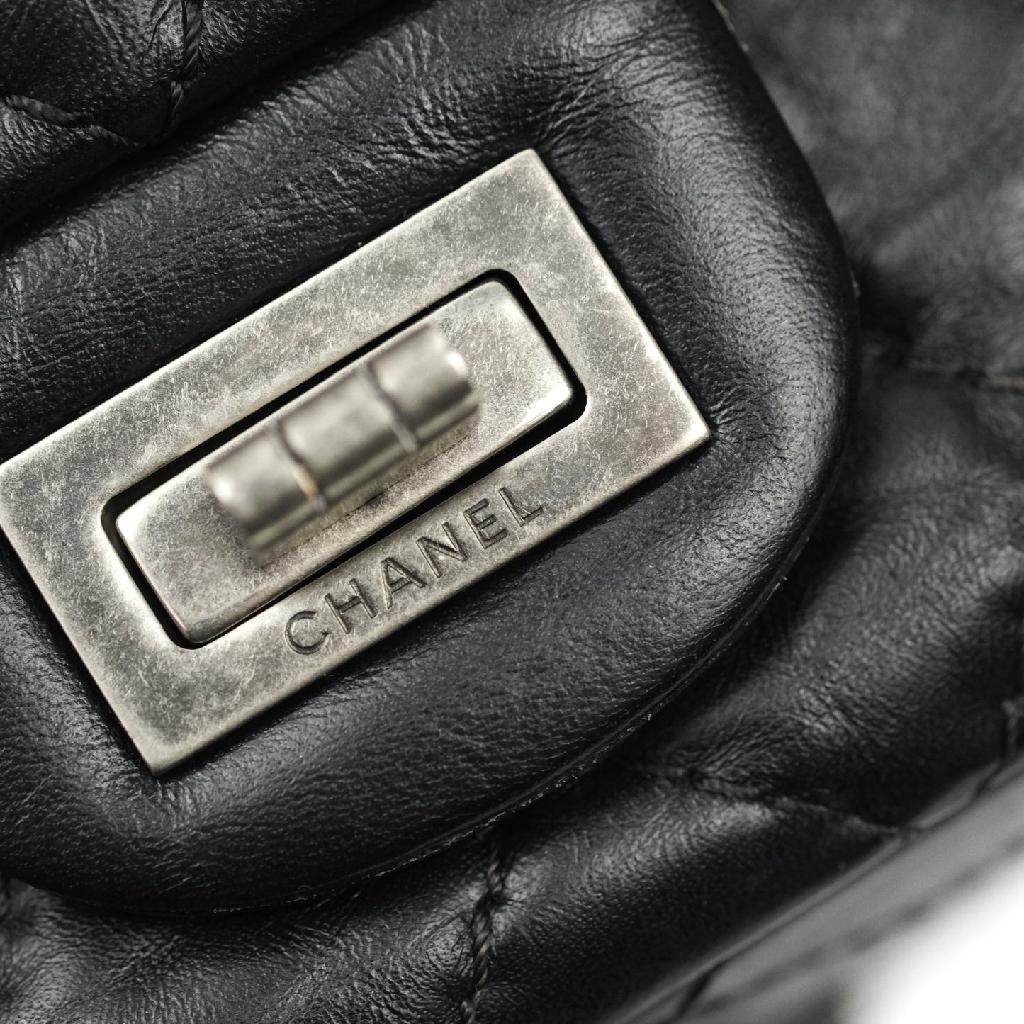Chanel Reissue Quilted Aged Calfskin Black Ruthenium Hardware 225