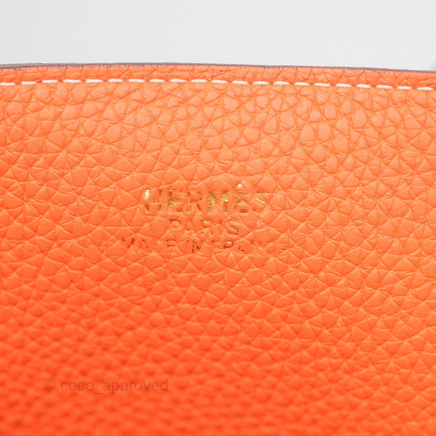 Hermès Double Sens Tote 36 Gold/ Orange Clemence