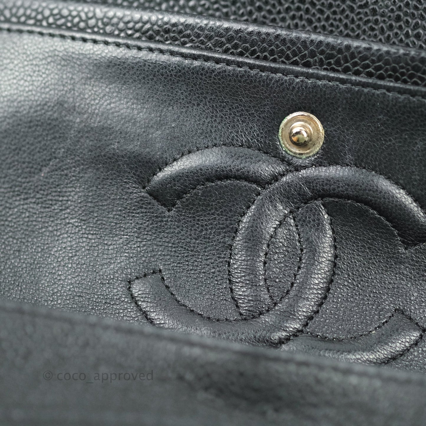 Chanel Classic Small S/M Flap Black Caviar Silver Hardware