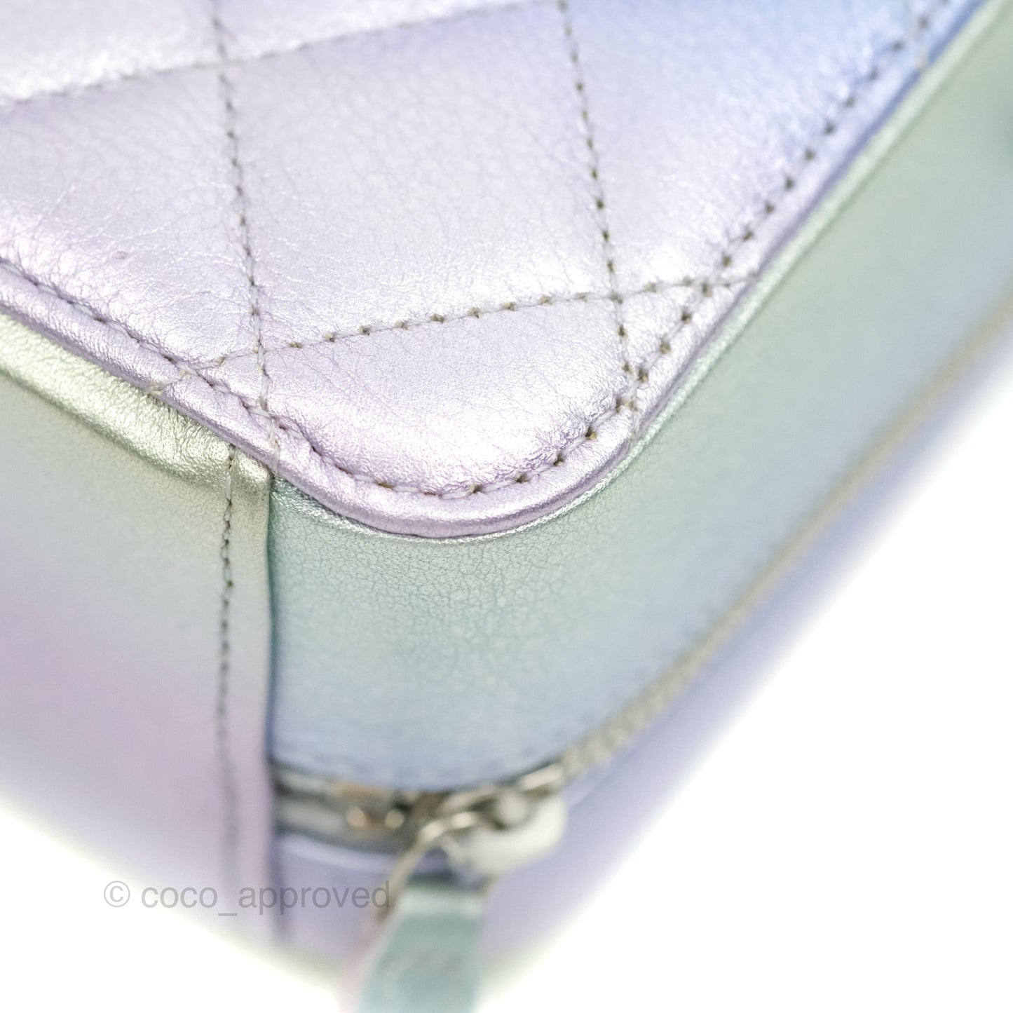 Chanel Gradient Metallic Calfskin Quilted Camera Bag Silver Hardware