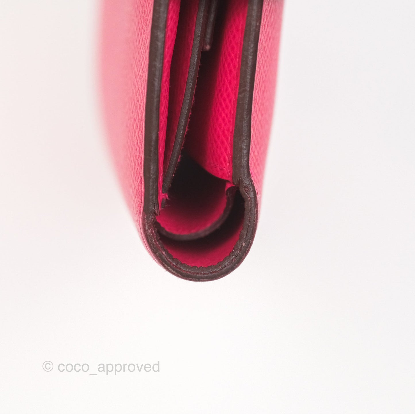 Hermès Small Kelly Wallet Rose Extreme I6 Epsom Palladium Hardware