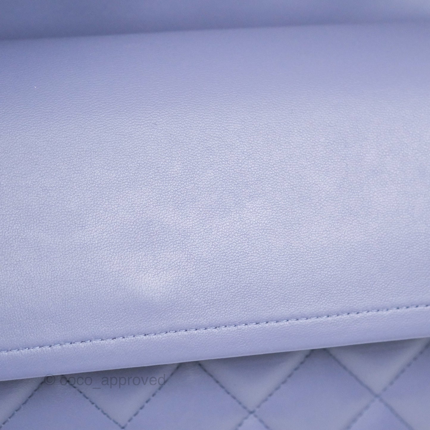 Chanel Jumbo Double Flap Lavender Blue Lambskin Silver Hardware⁣⁣