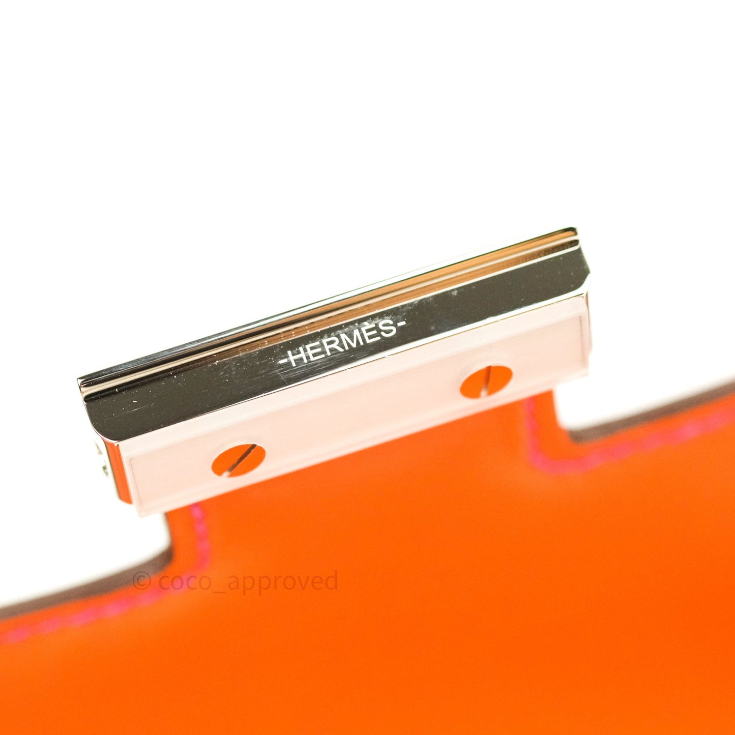 Hermès Constance Mini Verso Swift Calfskin AC Magnolia/Orange