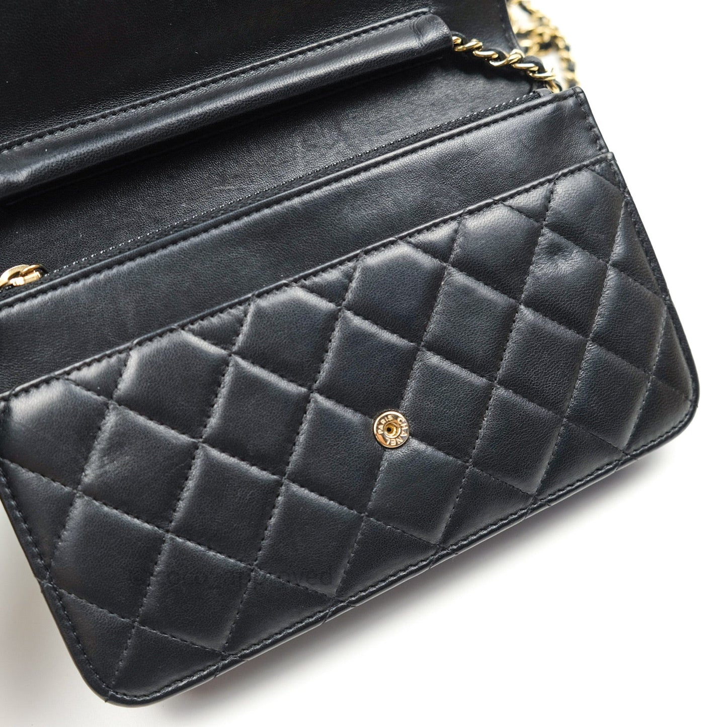 Chanel Boy Wallet on Chain WOC Black Lambskin Gold Hardware