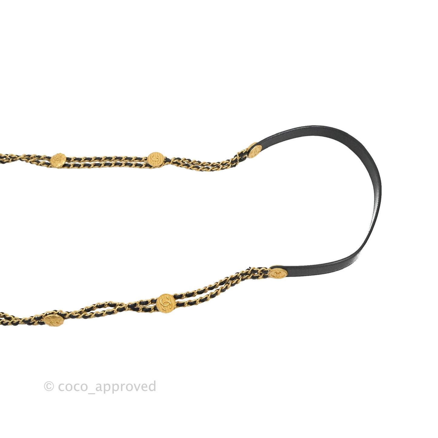 Chanel Small Flap with Coin Charm Black Caviar Aged Gold Hardware 22A