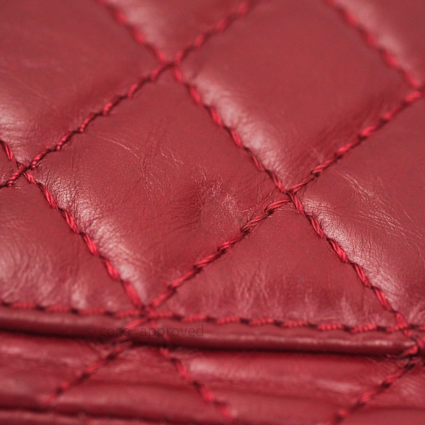 Chanel Mini Reissue 224 Dark Red Aged Calfskin Ruthenium Hardware