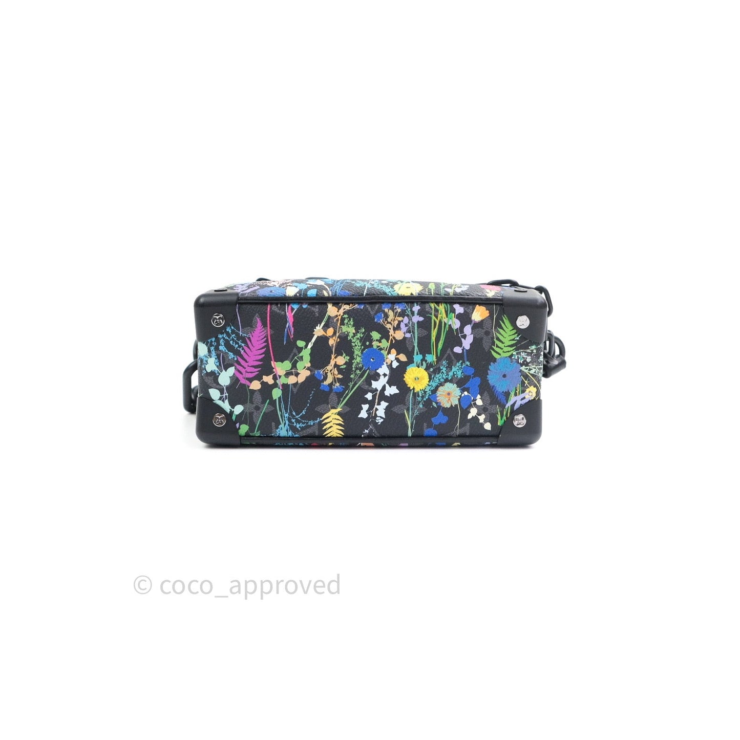 Lous Vuitton Monogram Flower Print Mini Soft Trunk Eclipse