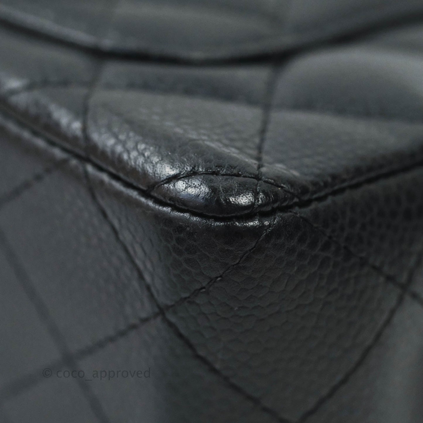 Chanel Quilted Mini Rectangular Very Dark Navy (Look Black) Caviar Ruthenium Hardware
