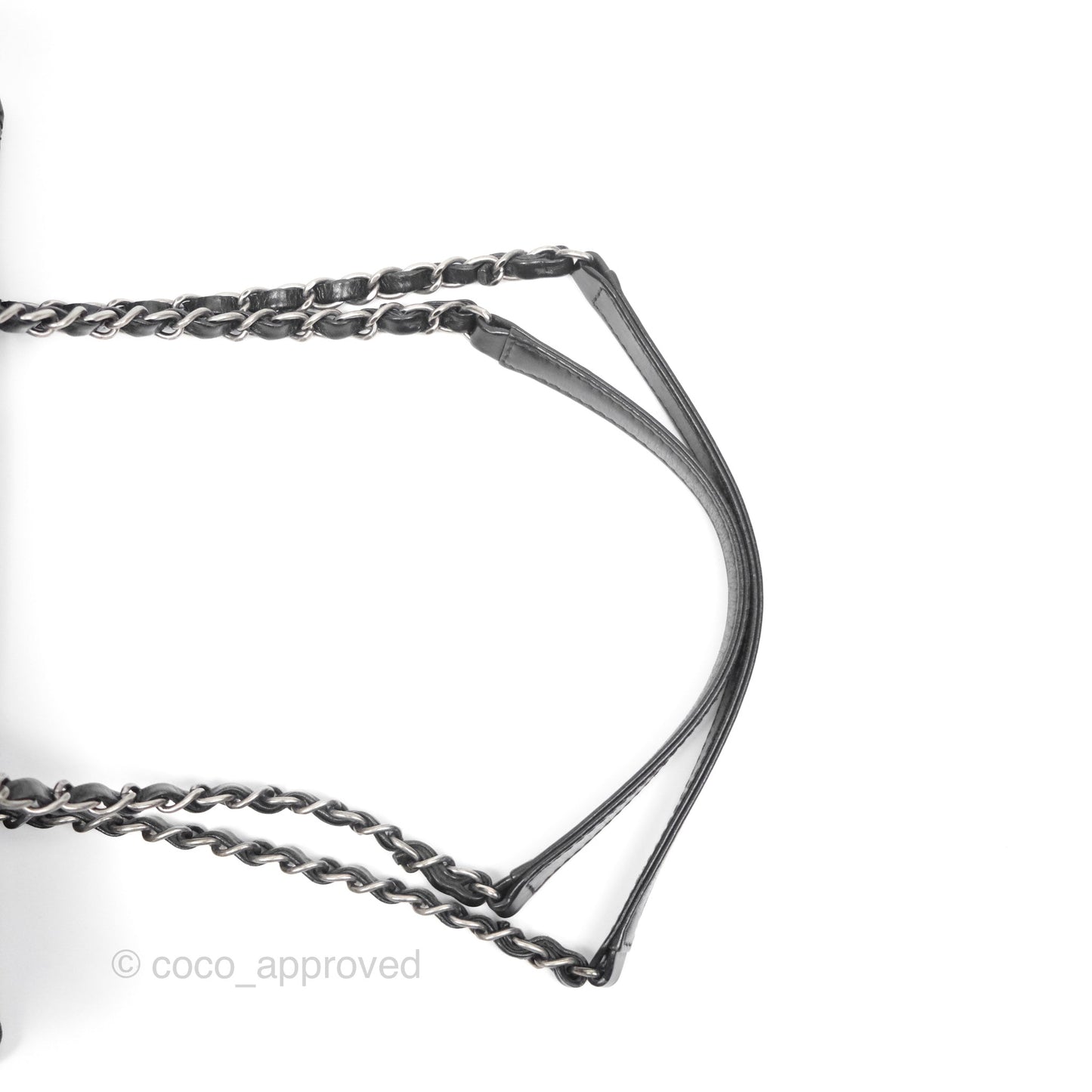 Chanel Large Shopping Tote Black Ruthenium Hardware