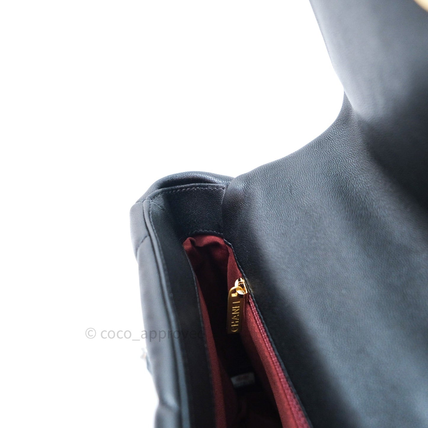 Chanel 19 Small Black Goatskin Mixed Hardware
