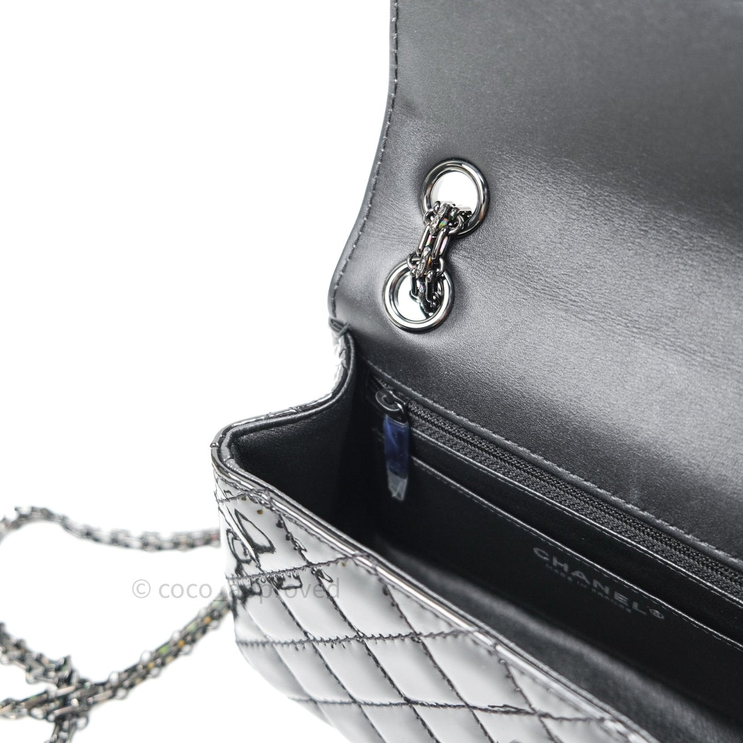 Chanel Mini Reissue 224 So Black Patent Black Hardware
