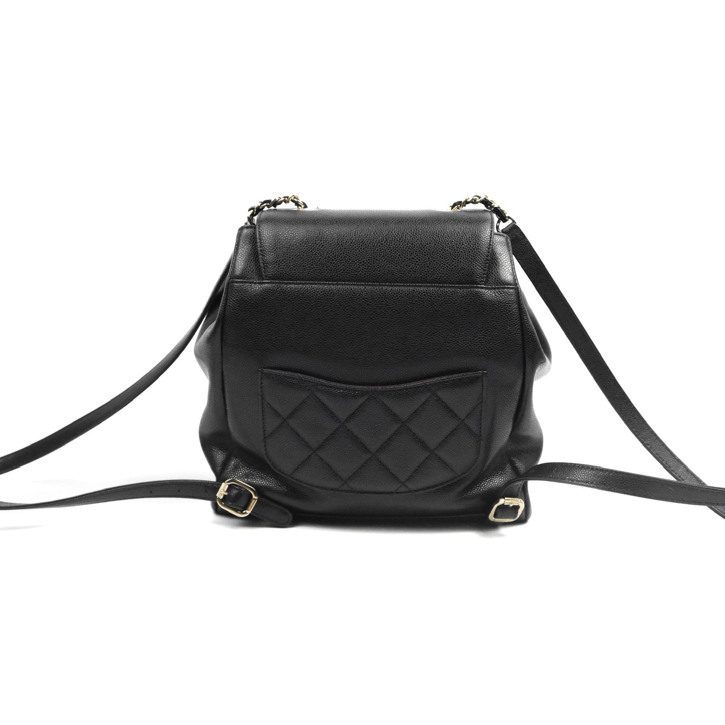 Chanel Quilted Business Affinity Backpack Black Caviar Gold Hardware