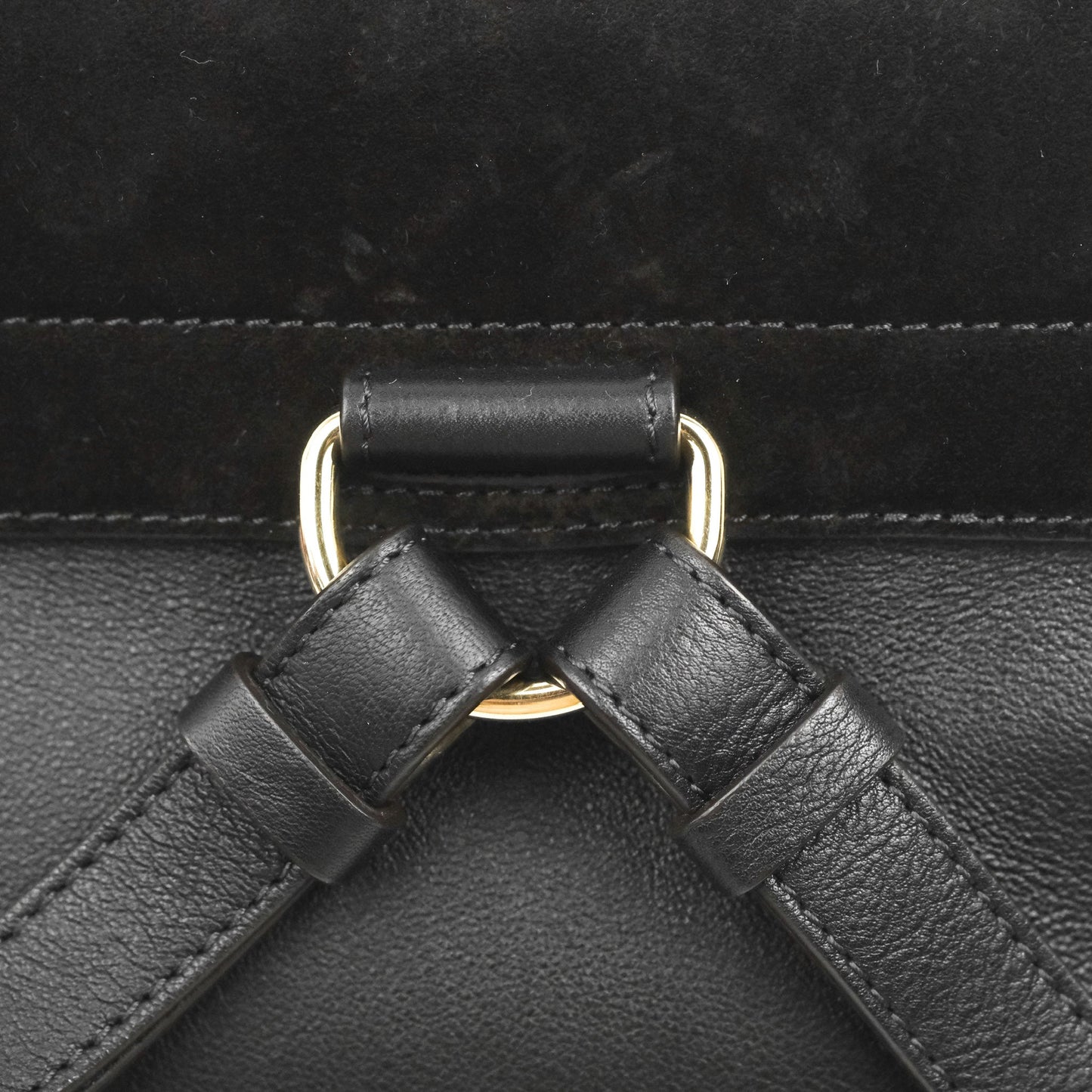 Chloe Small Faye Backpack Suede Calfskin Black Gold Hardware