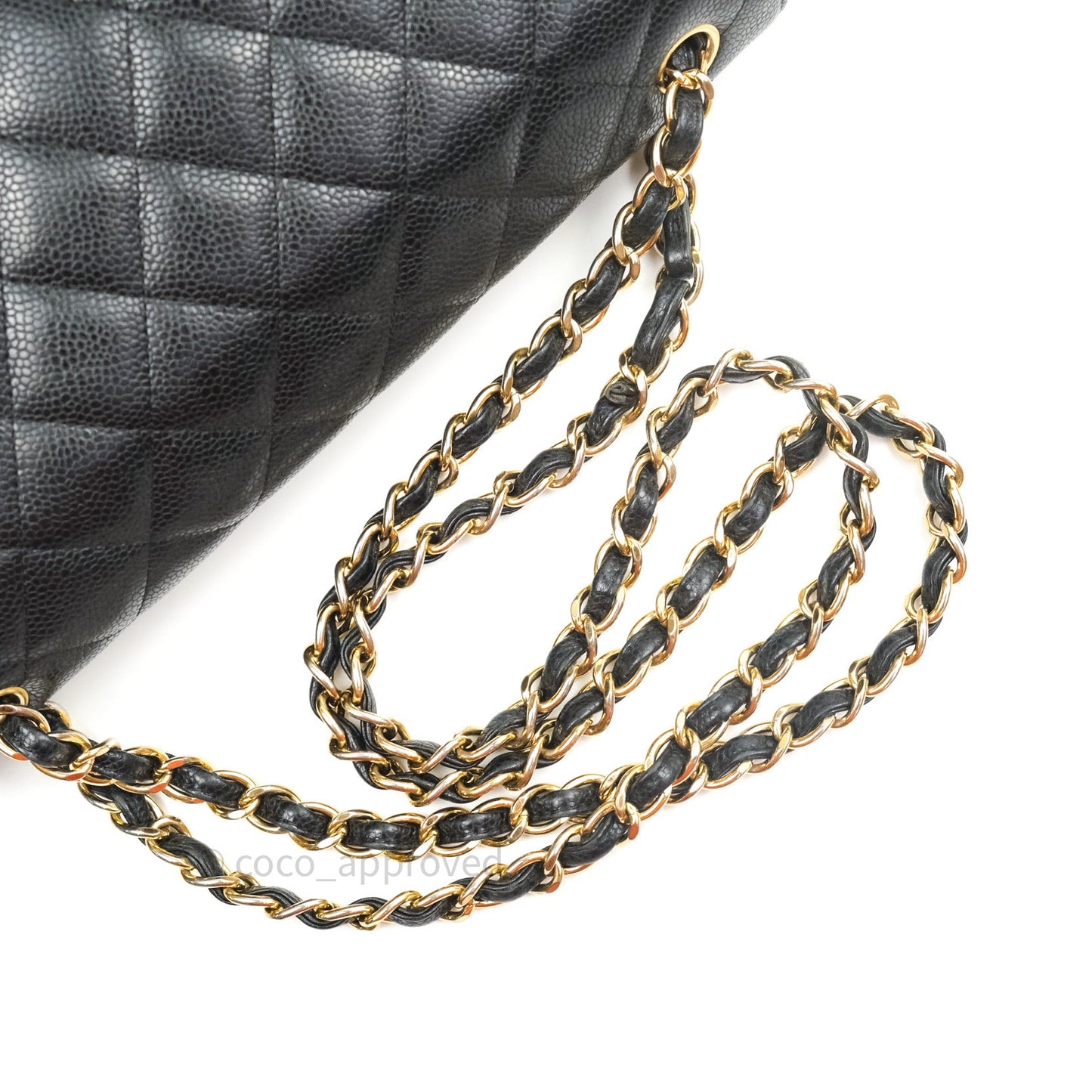 Chanel Jumbo Double Flap Black Caviar Gold Hardware⁣⁣