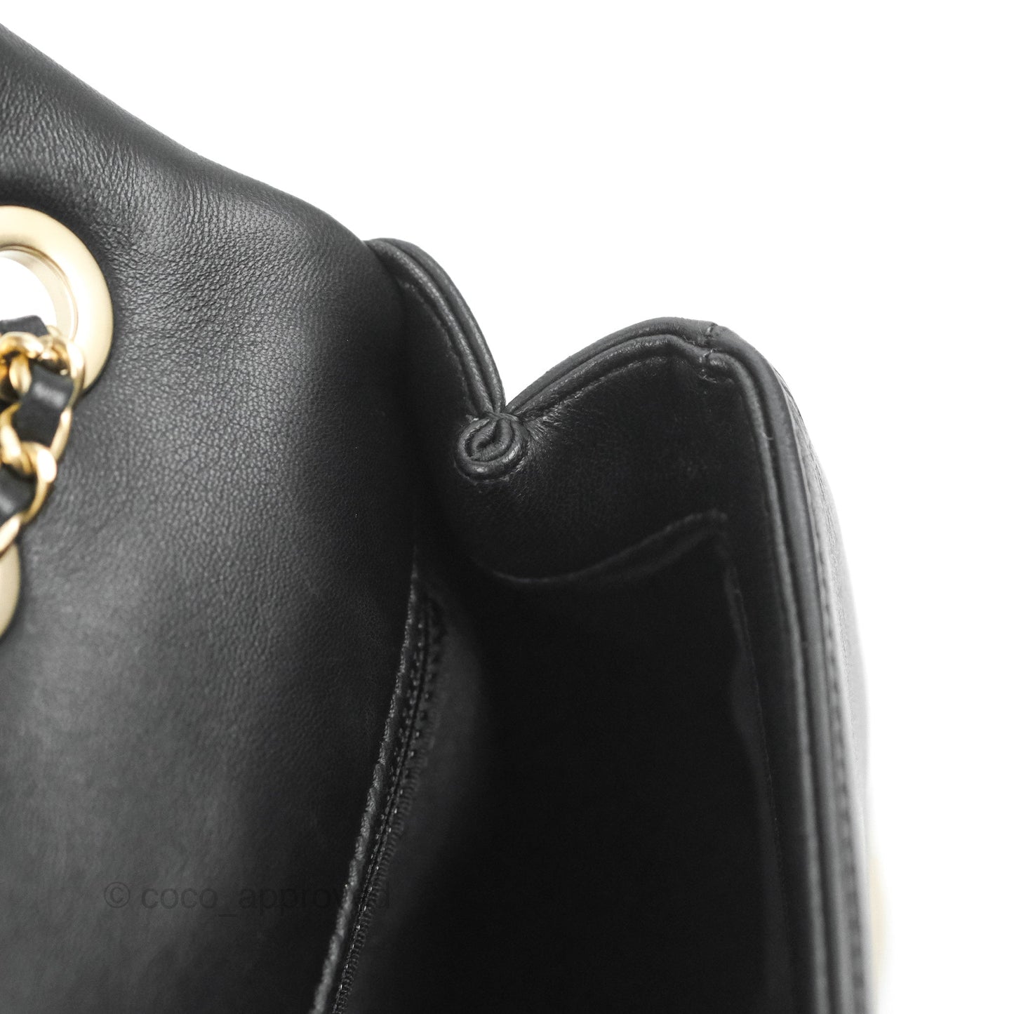 Chanel Quilted Graphic Flap Bag Black/Beige Calfskin Gold Hardware