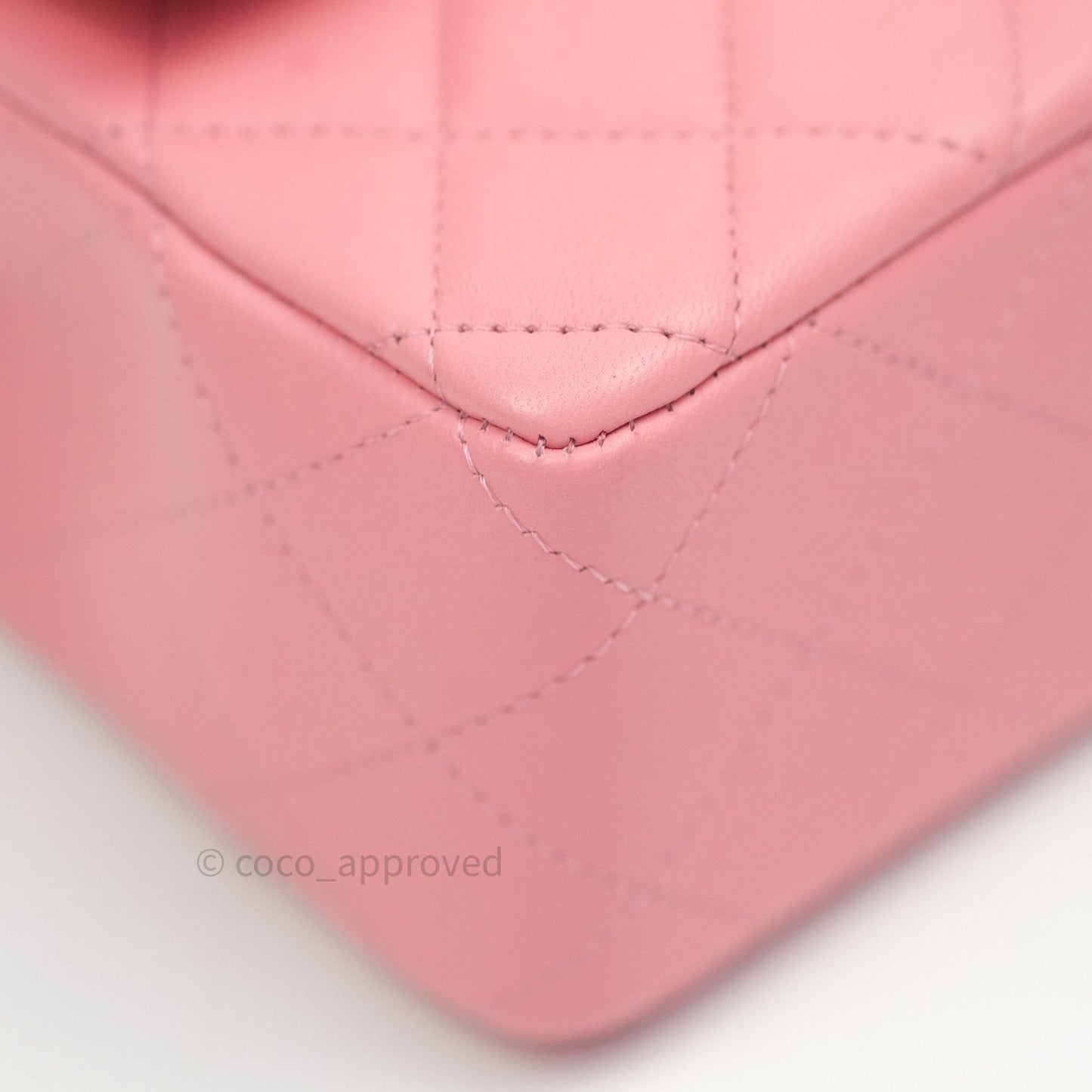 Chanel Quilted Mini Rectangular Pink Lambskin Gold Hardware