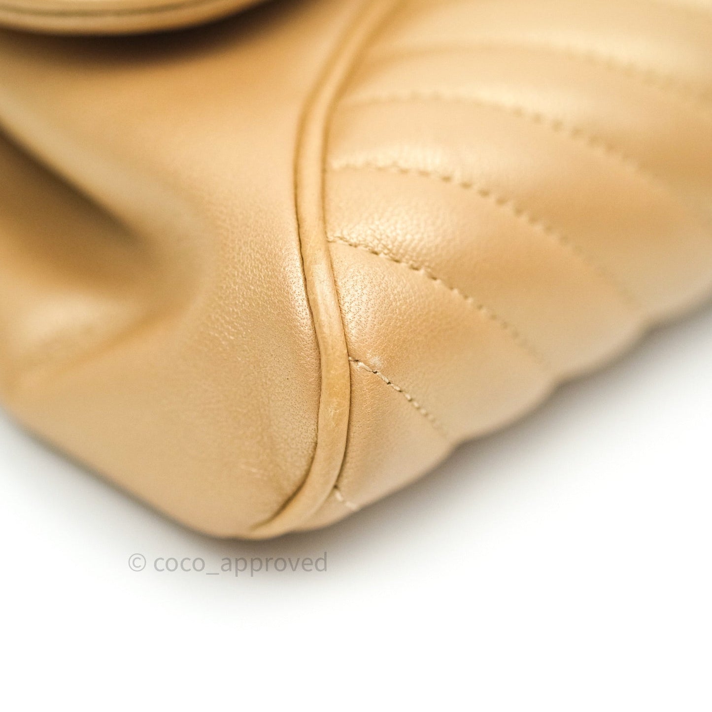Chanel Clutch Gold Calfskin Chevron Silver Hardware