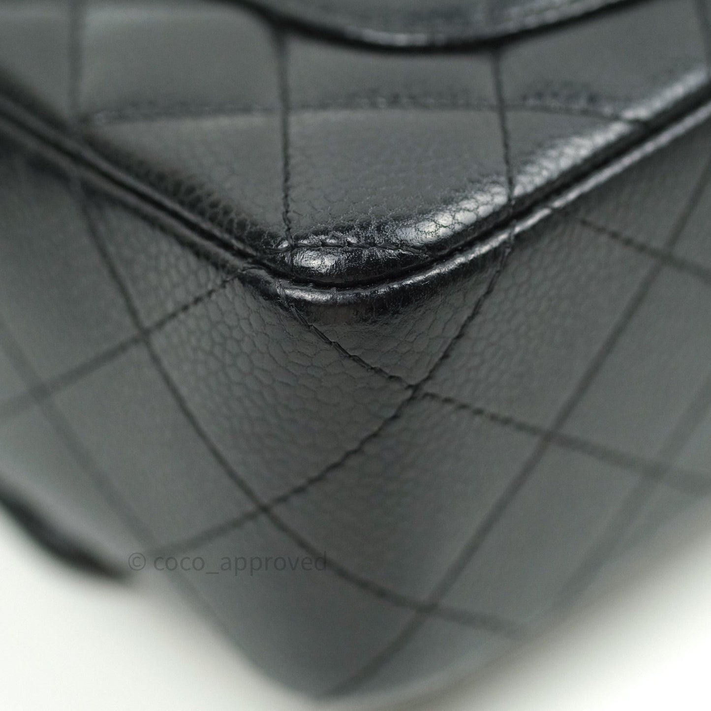 Chanel Quilted Mini Rectangular Black Caviar Silver Hardware