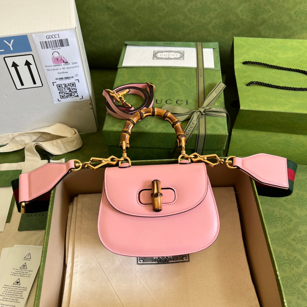 Luxury Gucci Small Top Handle Bag With Bamboo