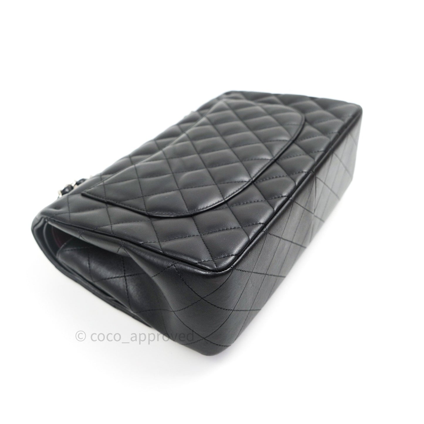 Chanel Jumbo Double Flap Black Lambskin Silver Hardware⁣⁣