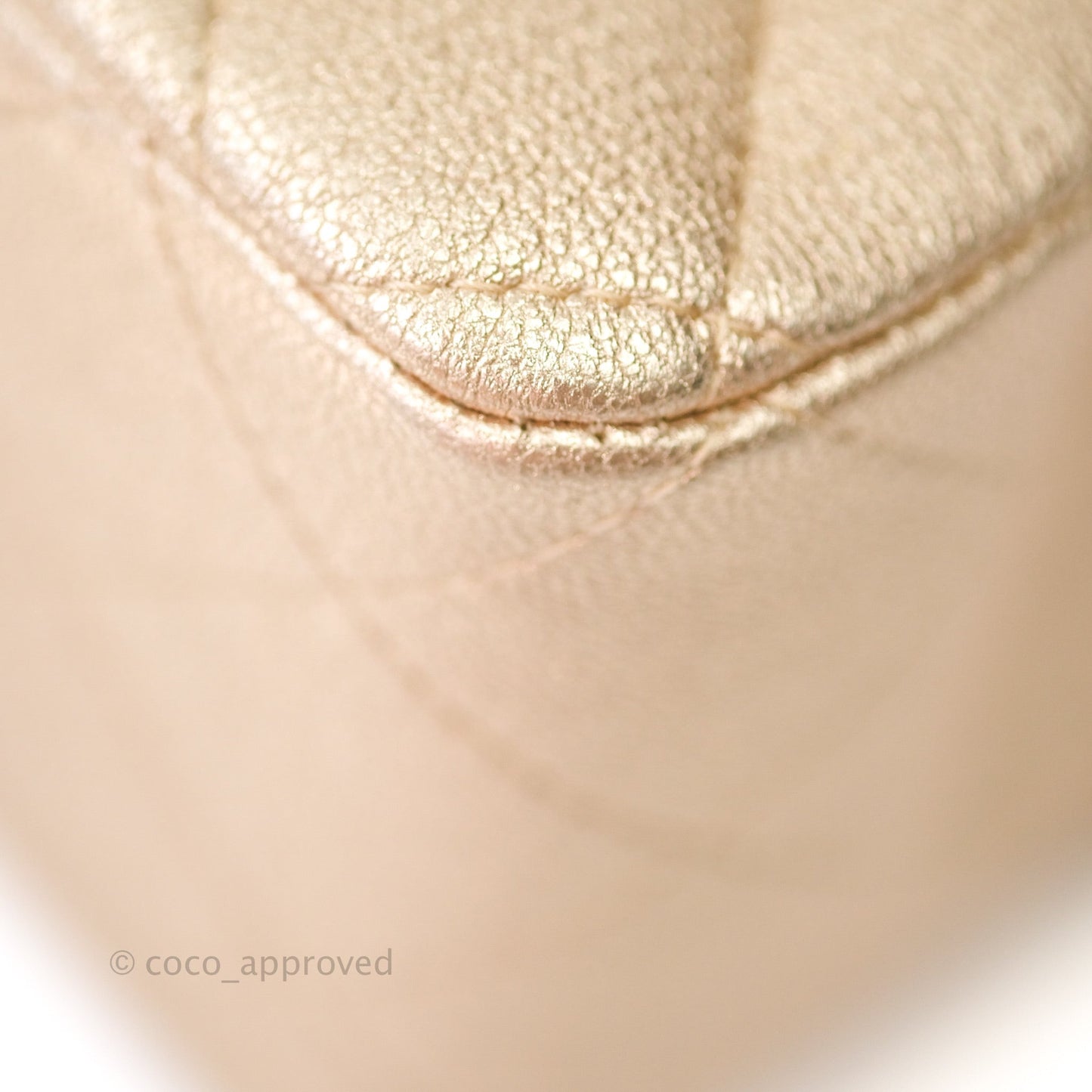Chanel Quilted Mini Rectangular Iridescent Gold Lambskin Gold Hardware