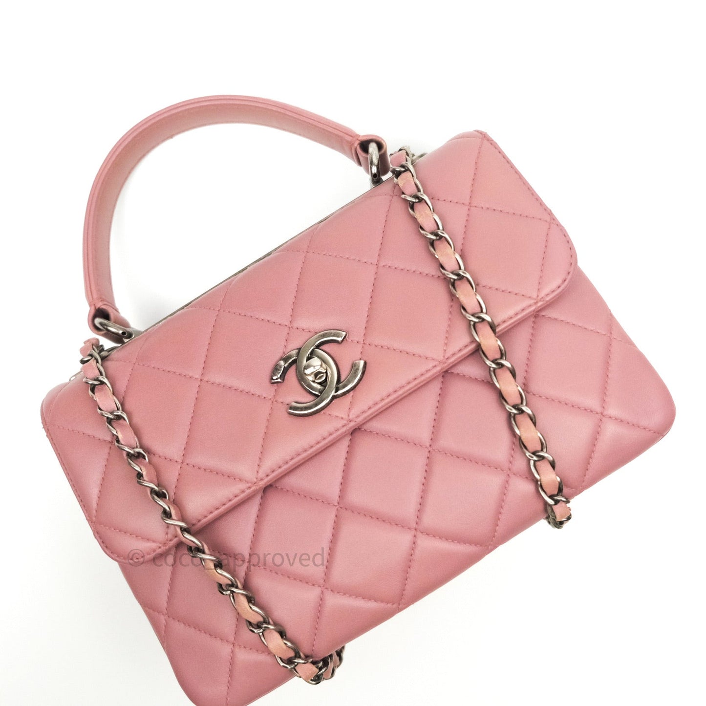 Chanel Quilted Small Trendy CC Flap Bag Mauve Pink Lambskin Ruthenium Hardware