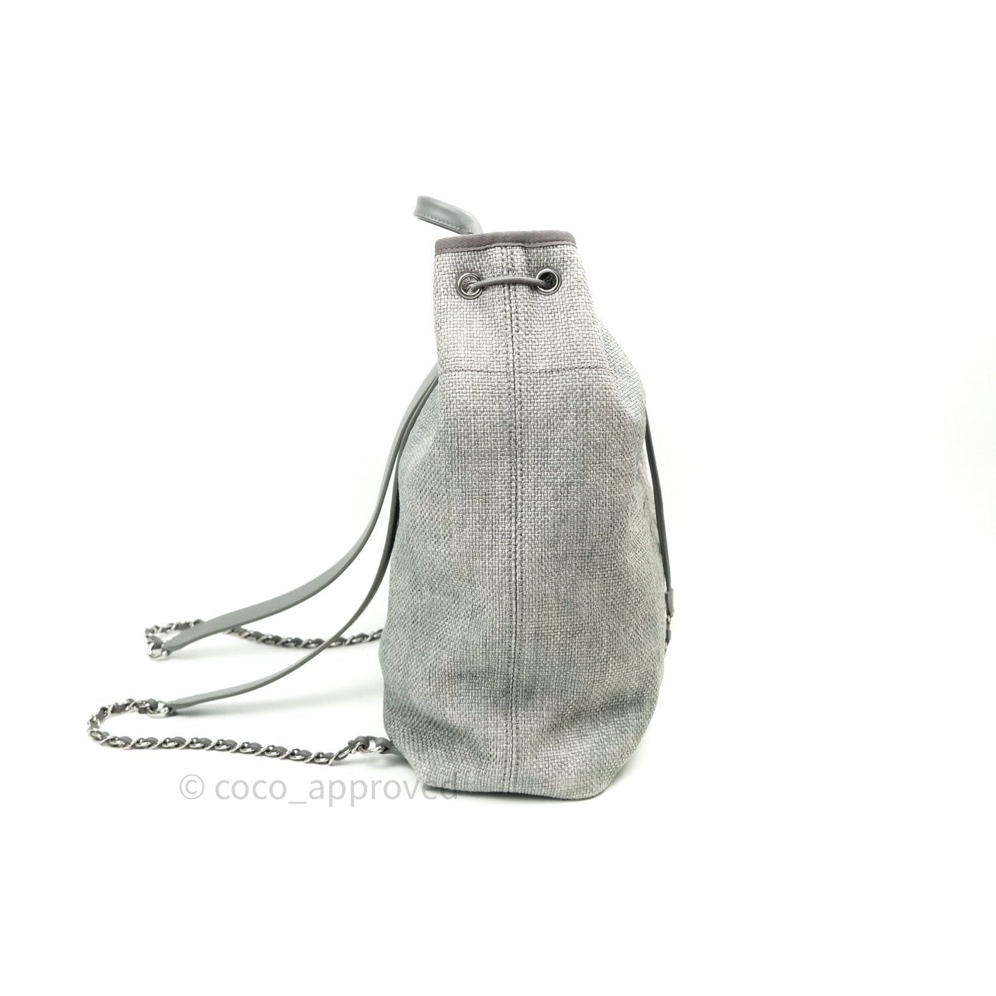 Chanel Canvas Deauville Backpack Grey