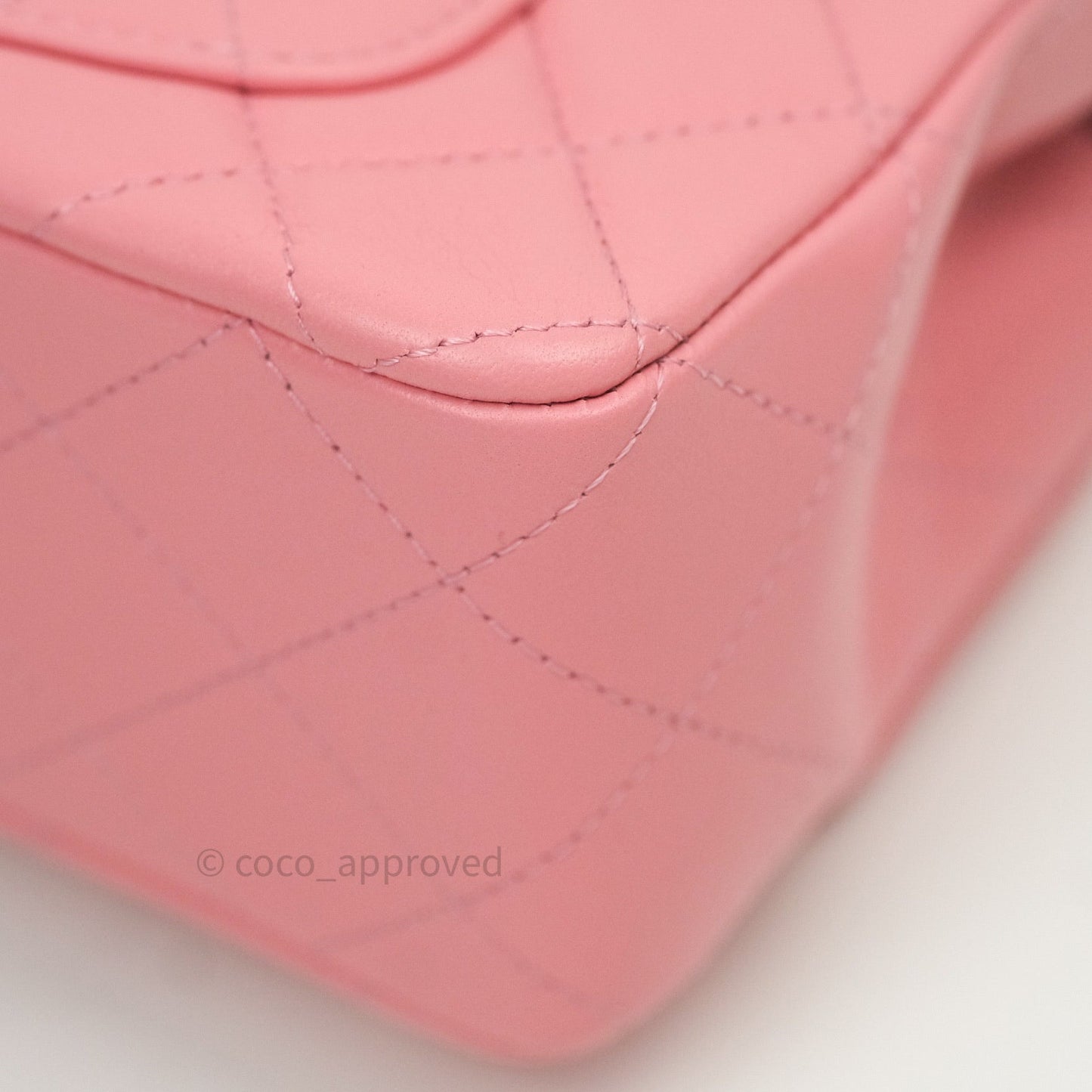 Chanel Quilted Mini Rectangular Pink Lambskin Gold Hardware