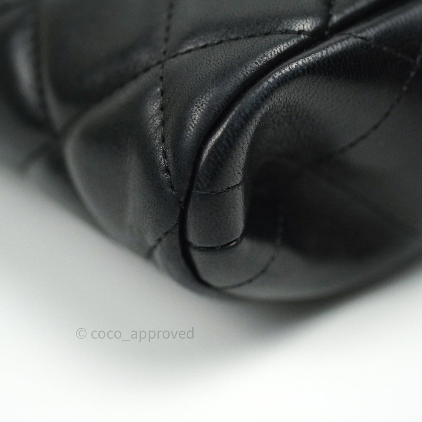 Chanel Quilted Clutch with Chain Black Lambskin Silver Hardware