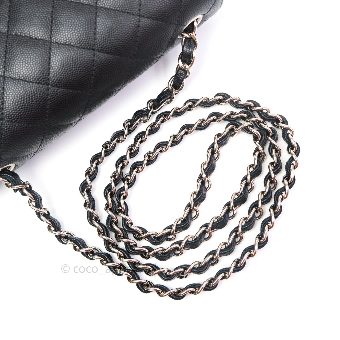 Chanel Quilted Mini Rectangular Black Caviar Silver Hardware 18CC