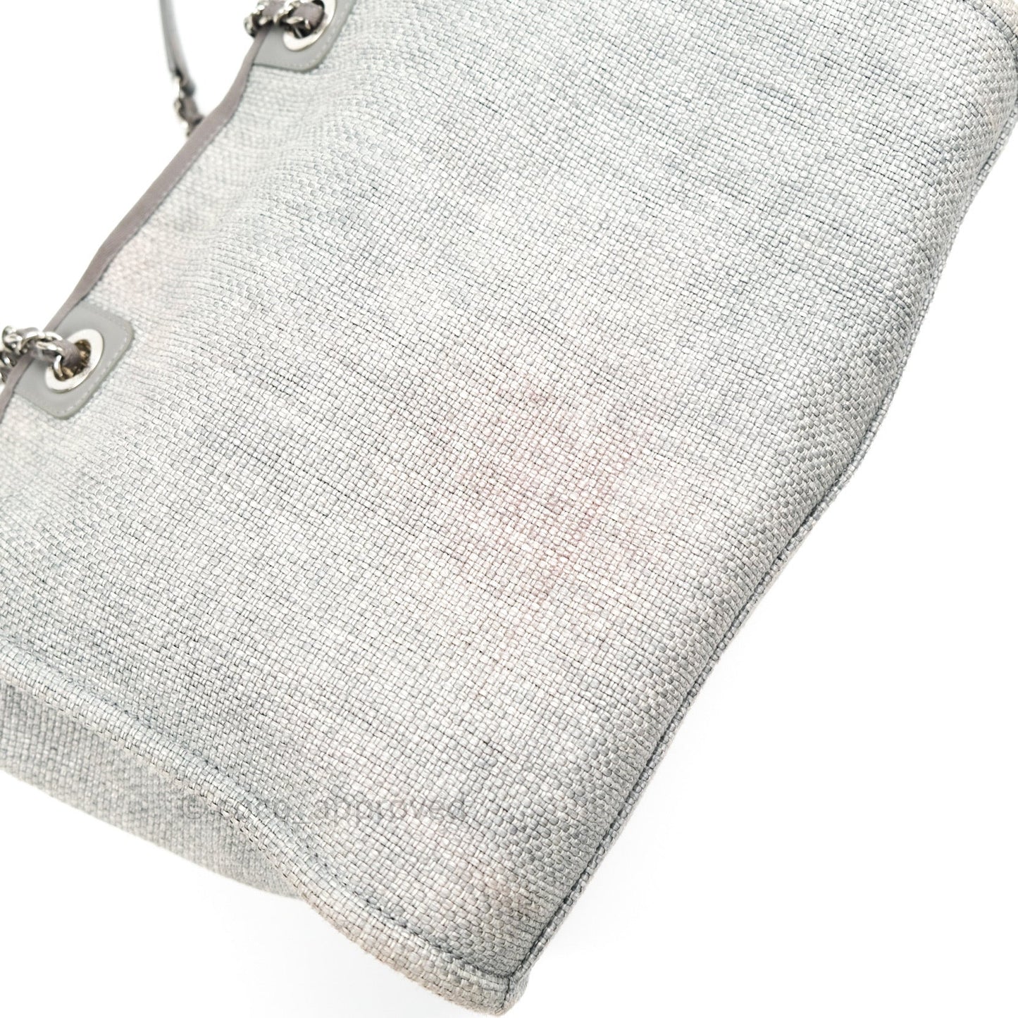 Chanel Canvas Deauville Medium Tote Grey