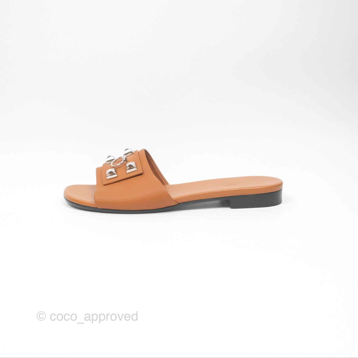 Hermès Dune Sandal Gold 37 Palladium Hardware Size 39.5