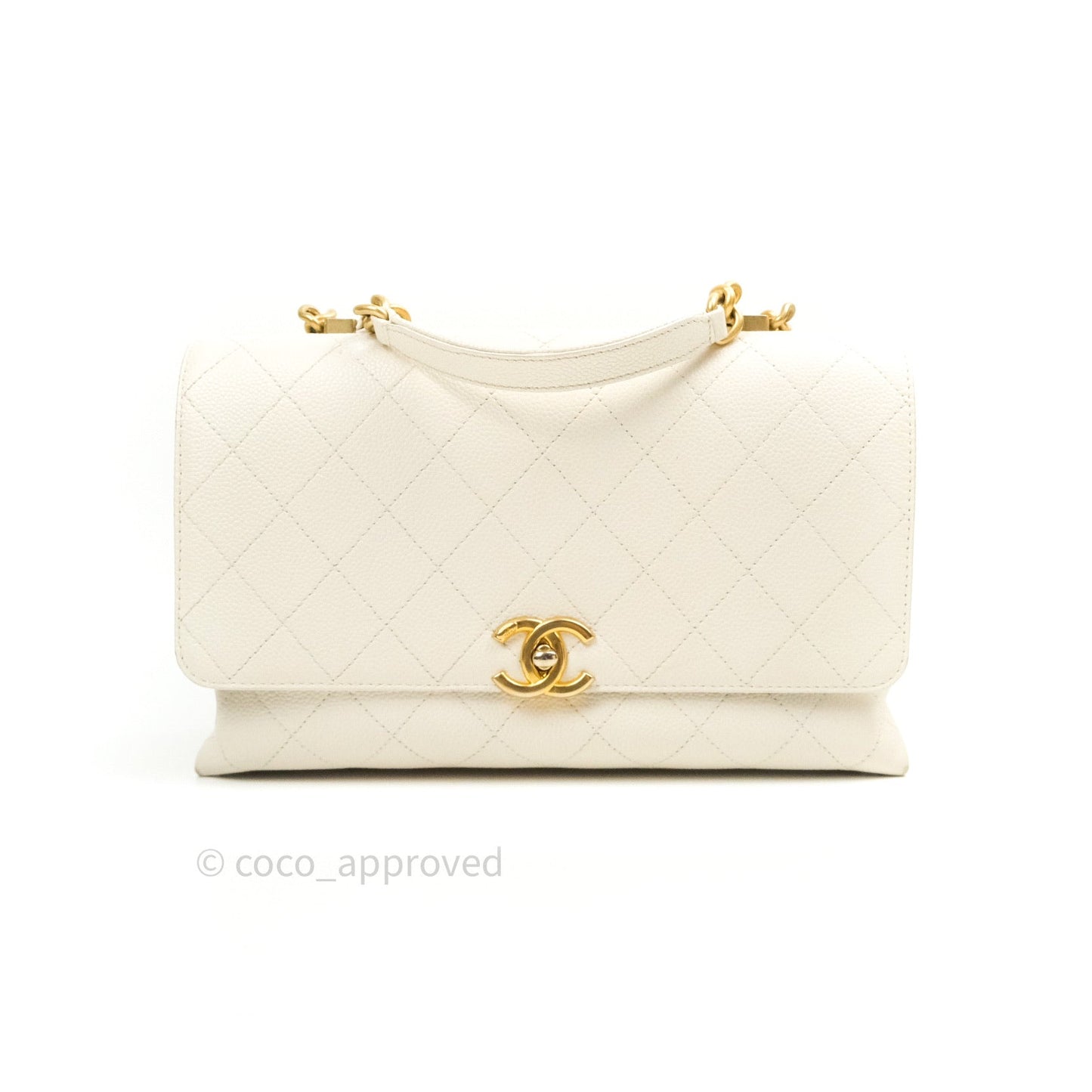 Chanel Chic Affinity Medium Grained Calfskin White Gold Hardware