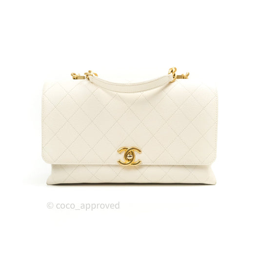 Chanel Chic Affinity Medium Grained Calfskin White Gold Hardware